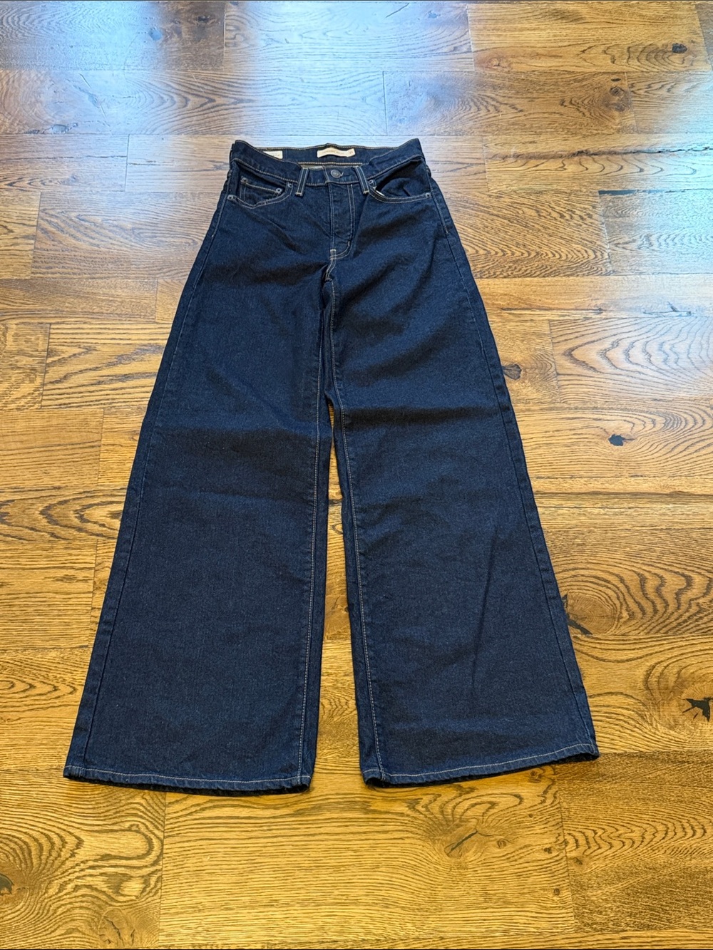 New Woman’s Size 25 Levi's Dark Indigo 728 High Rise Wide-Leg Jeans
